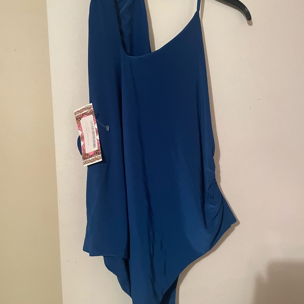 Ladies Pretty Boohoo bodysuit in royal blue size 16